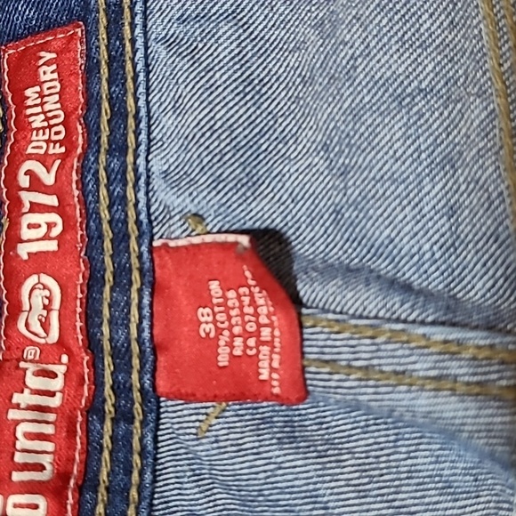 VINTAGE ECKO UNLTD. 7 POCKET THICK DENIM JEAN SHORTS - Picture 6 of 16